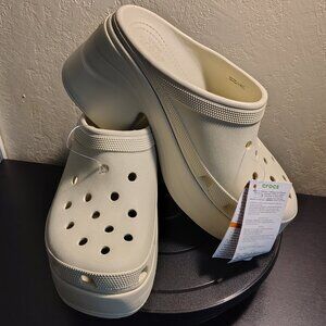 Crocs Siren Heeled Clog Bone 208547-2Y2 Mens Size 9 And Women’s Size 11